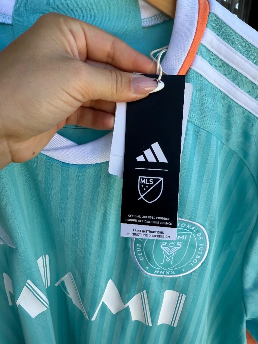 New W/ Tags! Men's Adidas Inter Miami CF 2025 MLS Jersey Aqua Aeroready Size XL